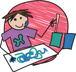 Image of child enjoying messy play