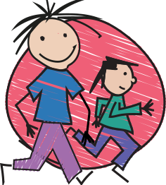 Image of children walking