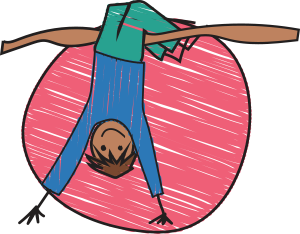 Image of child playing in a tree