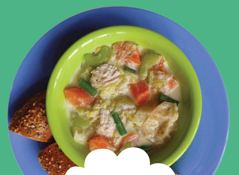 Cawl cyw iâr a chennin Image