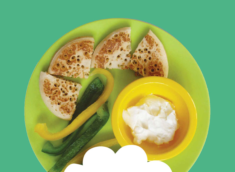 Cramwythod gyda chaws meddal a sleisiau pupur Image